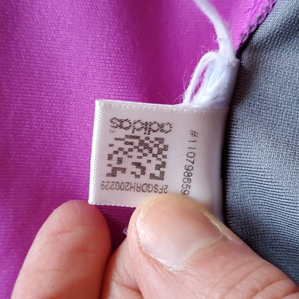 adidas Gray Athletic Shorts with Pink Waistband - Picture 11 of 13